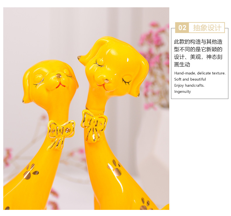 Creative I and contracted household act the role ofing is tasted furnishing articles express dog sitting room ark, ceramics decoration new home soft decoration