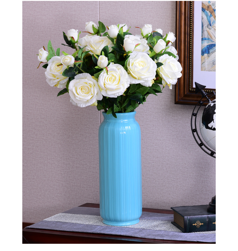 I and contracted ceramic vase furnishing articles home sitting room tea table table flower arranging big vase dried flowers Nordic adornment