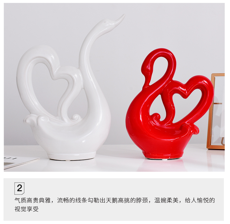 Creative household soft outfit wine ornament the knot wedding gift sitting room ark, furnishing articles ceramic decoration