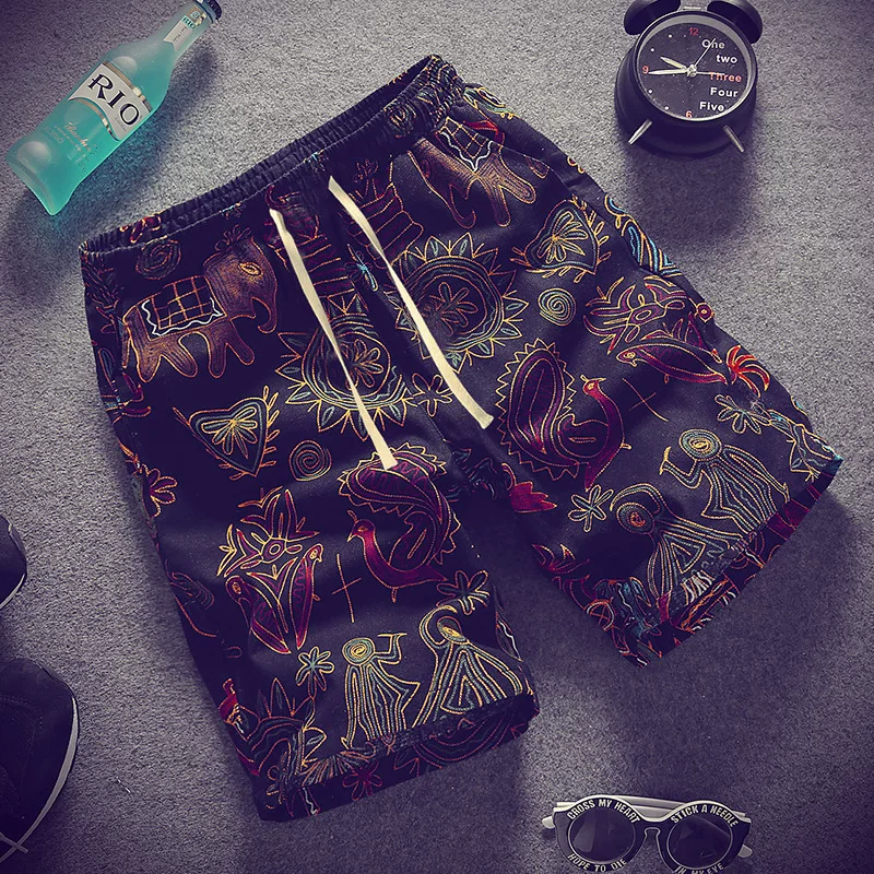 Beach trousers, brand shorts, oversize