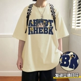 Tide, ретро хлопковая футболка с коротким рукавом, оверсайз, в американском стиле, короткий рукав