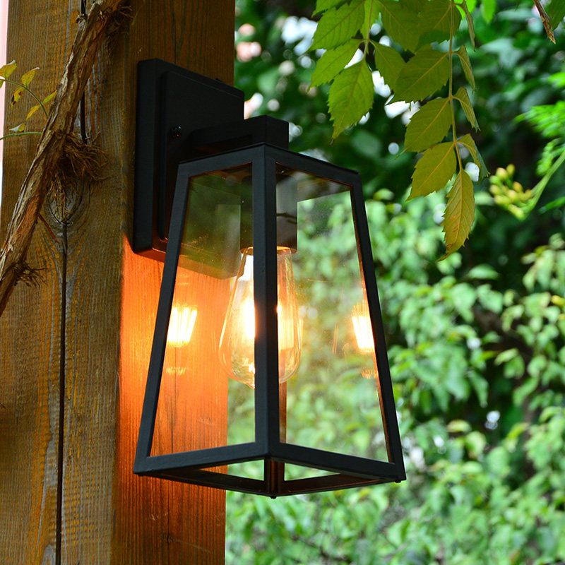 Retro Artistic and Artistic American Industry Nostalgia Waterproof Lights Country Corridor Restaurant Glass Box Wall Light