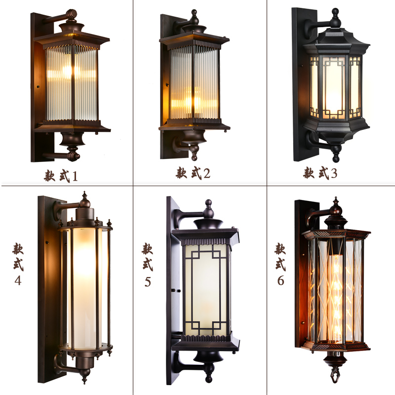 Outdoor Retro Wall Lamp Eurostyle Garden Villa Hotel Outdoor Waterproof Courtyard Lamp Modern New Chinese Exterior Wall Wall Lamp