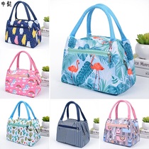 Zipper portable insulation bag Women cartoon waterproof bento bag with aluminum foil lunch bag Envelope bag shoulder shoulder bag