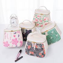 Hand Makeup Bag Bathroom Tabletop Make-up Dresser Collection Box Travel Solid Wash Bag Mouth Red Powder Bottom Finishing Pack Big