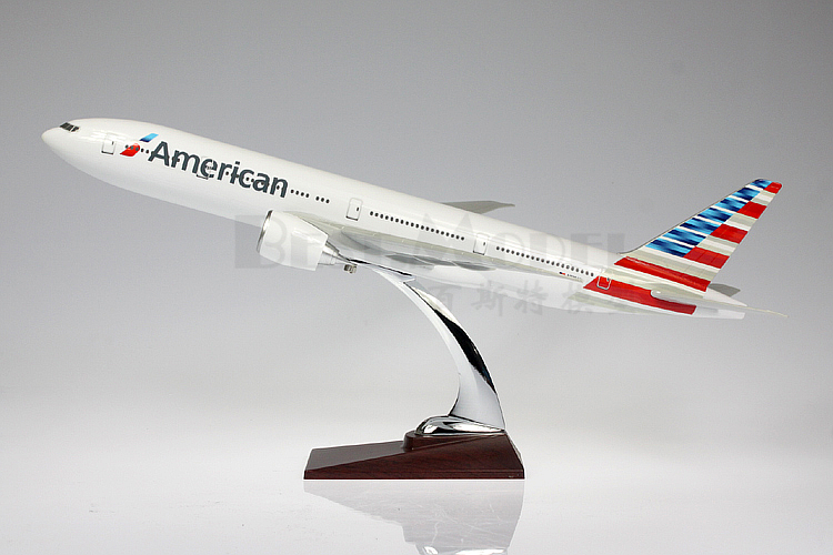 47 cm American Airlines Boeing 777 Máy Bay Mô Hình American Airlines Mô Phỏng Tĩnh Mô Hình Máy Bay Chở Hàng Không Trang Trí Món Quà máy múc trẻ em