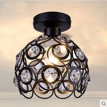 Simple crystal ceiling lamp creative art balcony aisle bathroom restaurant kitchen corridor iron ceiling lamp