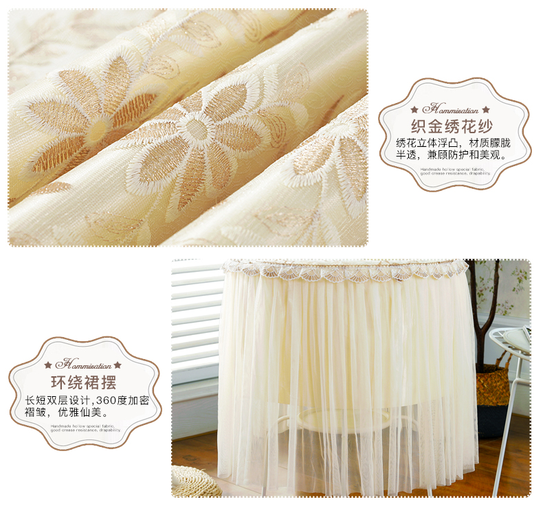 thảm vải bàn tròn khăn trải bàn vải nhà châu Âu bao gồm một bàn tròn nhỏ Bulei Si đầu giường nhỏ gọn khăn trải bàn hiện đại - Khăn trải bàn khan trai ban