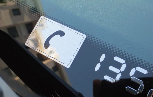 笛笛 Металлическая парковочная стойка, чехол для проездного, телефон, цифровые наклейки, защита от солнца