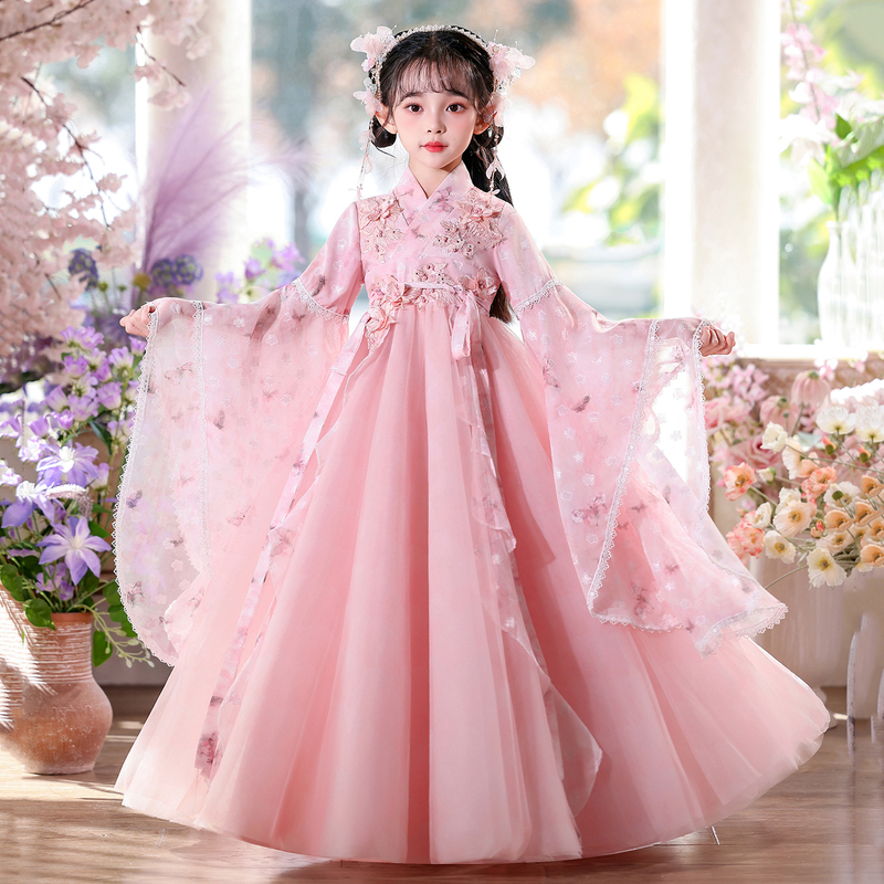 Hanfu for Girls 2026 New Style Children's Chinese Style Tang Suit Ancient Costume Super Fairy Song Dynasty Dress Little Girl Spring and Autumn Outfit Hanfu for Girls 2026 New Style Children's Chinese Style Tang Suit Ancient Costume Super Fairy Song Dynasty Dress Little Girl Spring and Autumn Outfit