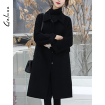 Double-sided wool coat womens long 2020 new high-end cocoon-type wool coat zero cashmere double-sided wool coat women