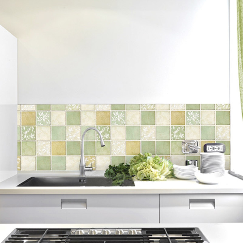 自粘防水壁纸墙纸马赛克贴纸厨房防油贴纸卫生间防水瓷砖翻新贴纸