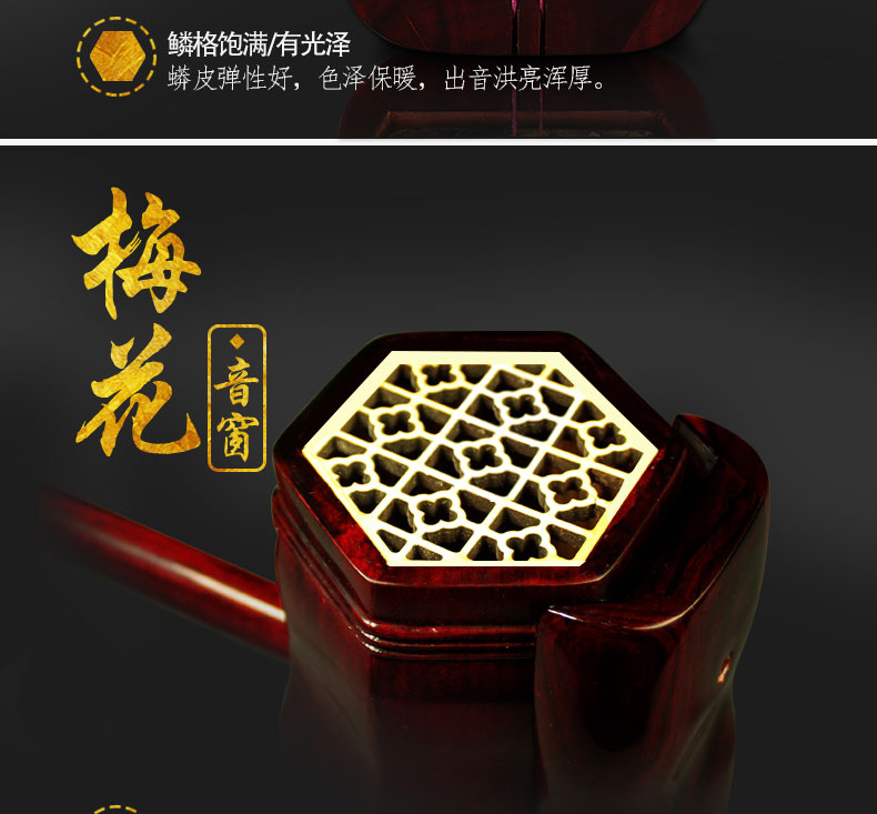 Guoyue Tô Châu Erhu Tờ rơi Rosewood Redwood Erhu Nhạc cụ Rosewood Erhu Vận chuyển quốc gia - Nhạc cụ dân tộc đàn cổ cầm giá rẻ