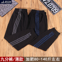 Male large boy pants 13 tide 15 year old Big boy 90% pants spring autumn thin sports pants loose fat boy junior high school boy