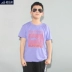 Quần áo bé trai mùa hè 2019 mới quần áo trẻ em mập mạp tay áo ngắn nước ngoài bé trai lớn nửa bé trai tay áo mùa hè - Áo thun áo phông bé gái dễ thương Áo thun
