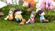 Couple small pendulum miniature landscape paparazzi DIY gardening with occasional youth male and female PVC cake combined decorations