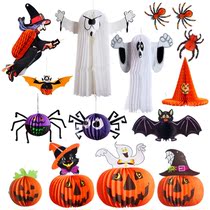 Classroom Helloween pull flag hanging ornaments props dress hanging ornament decoration mall decoration Halloween Spider bat