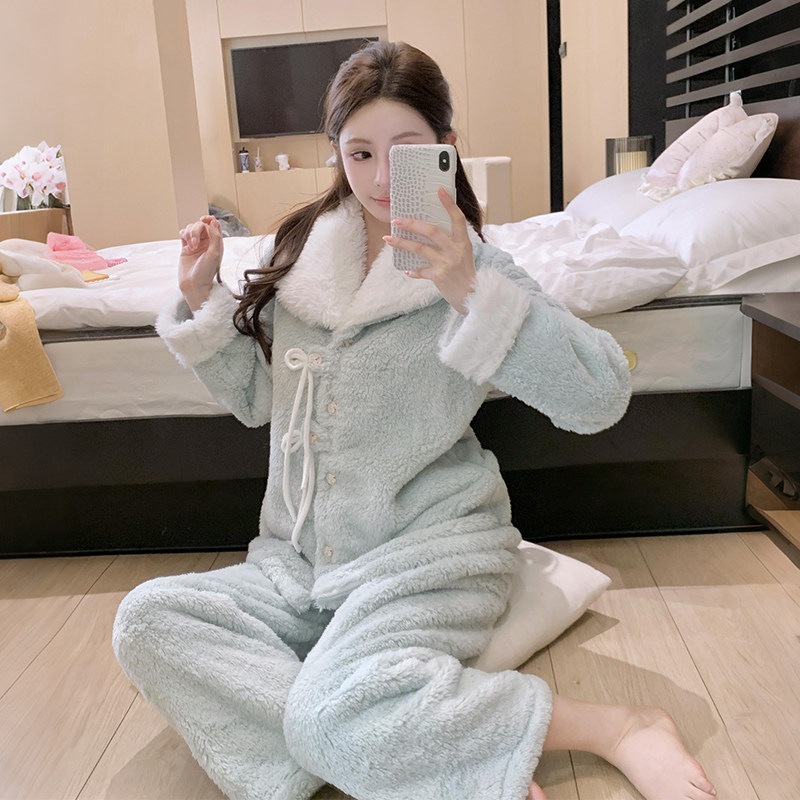 2025新款珊瑚绒睡衣女款为什么成秋冬热榜黑马？-保暖服装-淘宝好物网