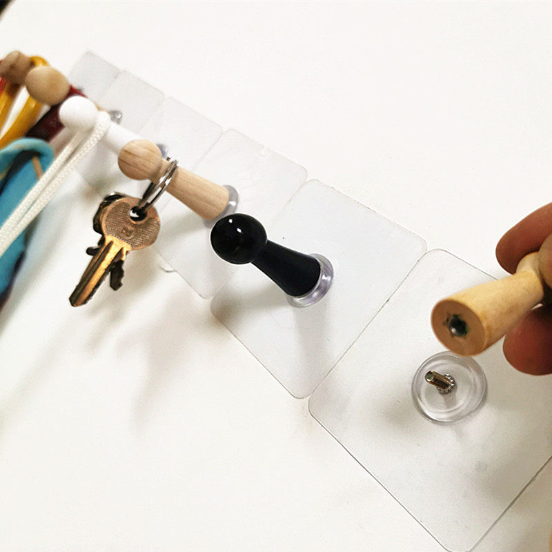 Indefined paste solid wood hook creative wall-mounted clothes tick bedroom door and rear wall cap frame wall hook