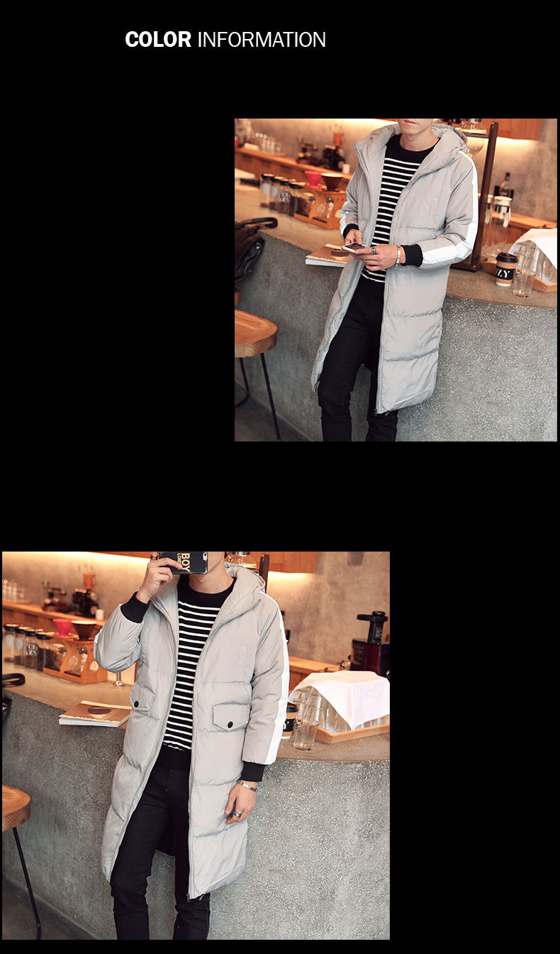 Quần áo cotton mùa đông áo khoác nam mới 2018 áo khoác mỏng thanh niên dài áo khoác cotton mùa đông quần áo nam triều áo khoác nam