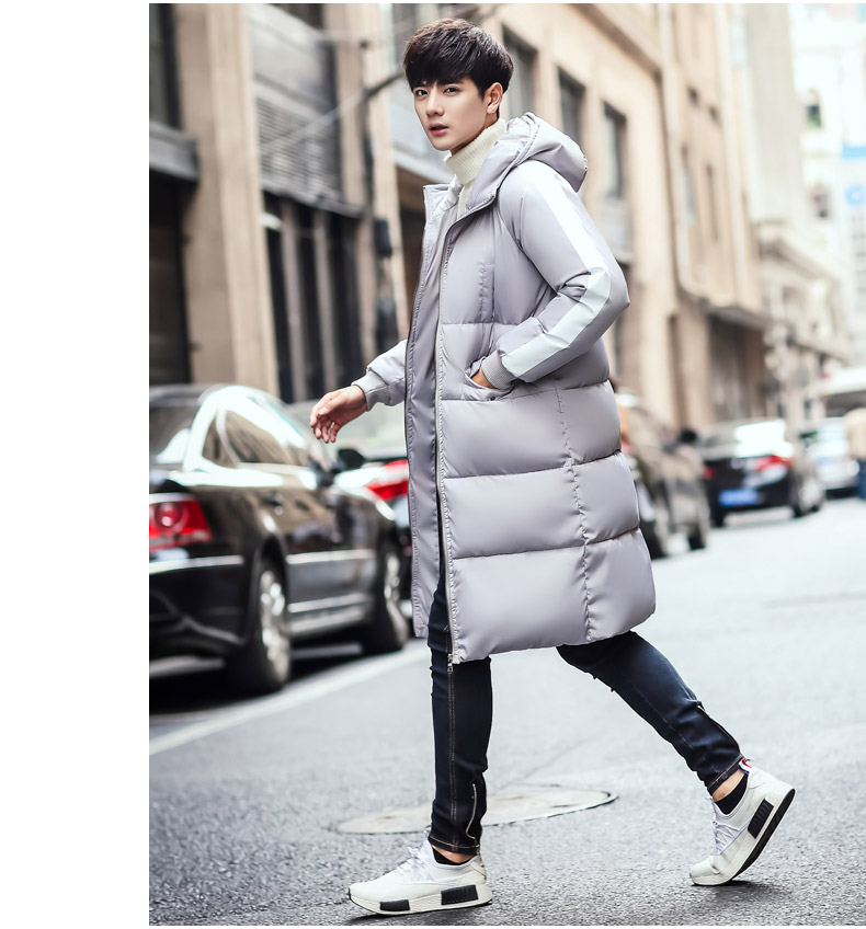 2017 mùa đông mới áo khoác dài cotton nam Phiên bản Hàn Quốc của thanh niên thủy triều kích thước lớn áo khoác cotton nam dày áo khoác nam trung niên