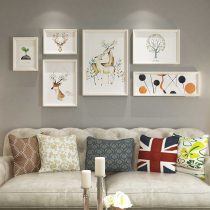 Living Room Decoration Painting Sofa Background Wall Nordic Style Hung Painting Combined American Wall Painting Modern Minima Restaurant Fresco