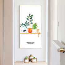 Plant Genguan Decoration Painting Modern Minima Nordic Mural Landscape Aisle Vertical version Corridor painting atmosphere into the family wall painting