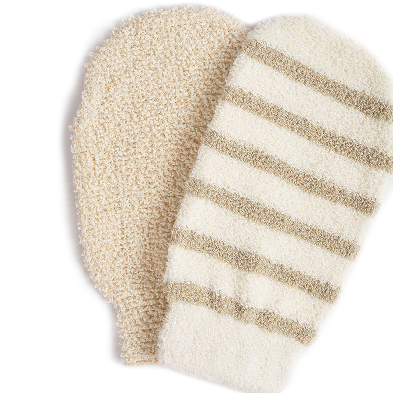 Yijie Linen Exfoliating Bath Towel Thickened Bath Towel Coarse Sand Exfoliating Gloves Korean Style Set