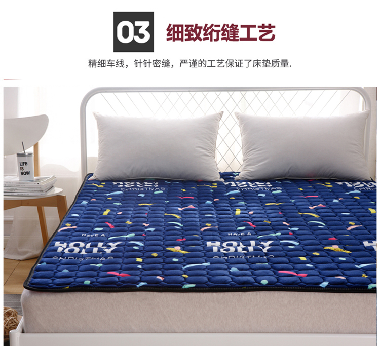 Flannel mùa đông ấm nệm nhà đôi 1,8 m ký túc xá 1,5m máy có thể giặt nệm bảo vệ nệm cao su giá rẻ