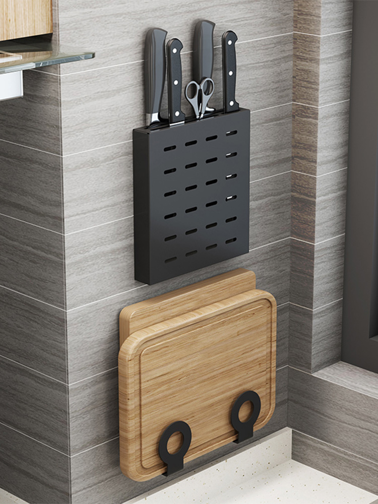 Stainless steel kitchen shelf 304 hole-free wall-mounted kitchen drain storage layer shelf pot cover rack shelf