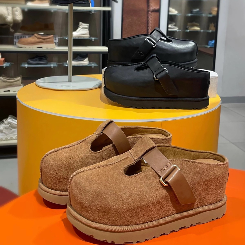 Jinxing Krog 2025 Spring/Summer New Platform Thick-Soled Height-Increasing Closed-Toe Outdoor Half-Covered Birkenstock-Style Sandals for Women