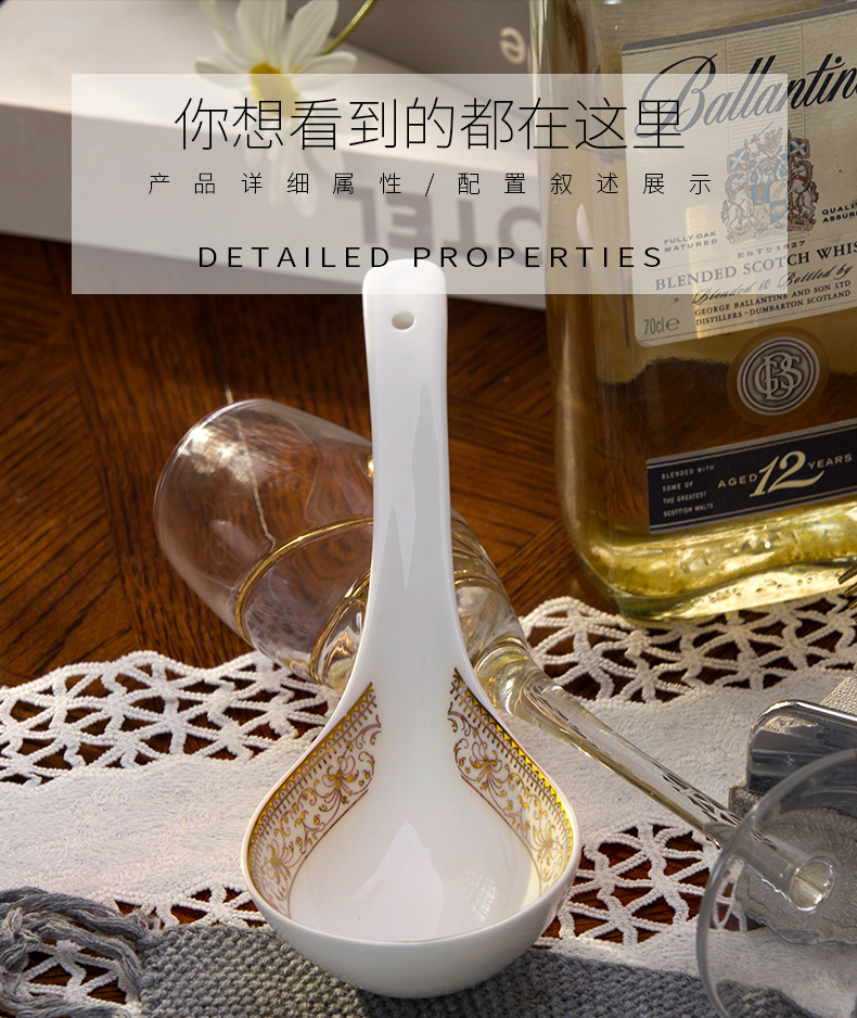 Sheng 's spoon, spoon stir long - handled spoon run ipads China big spoon, spoon, run ceramic tableware