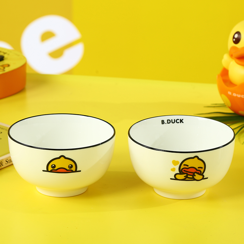 Bduck yellow duck ceramic dishes suit household creative cartoon lovely tableware combinations dishes