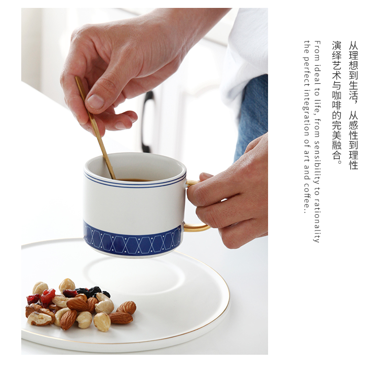 Coffee cup small European - style key-2 luxury ceramic English afternoon tea tea set Coffee cups and saucers household flower tea cups