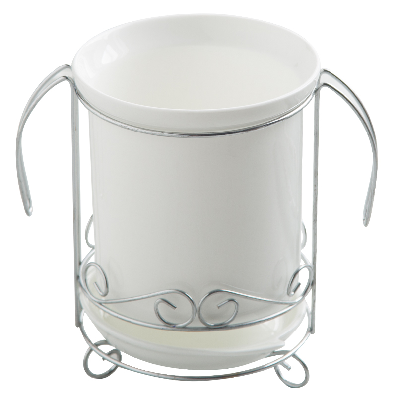 Pure white chopsticks basket ceramic cylinder chopsticks chopsticks home drop bucket receive shelf chopsticks chopsticks cage box