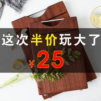 Whole wood thickened ebony cutting board Cutting board Solid wood household rolling chopping board sticky board knife board vegetable pier is not easy to mold