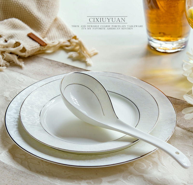Western food dish creativity tableware snack plate of household ceramic plate plate of fruit breakfast steak ou ipads porcelain plate
