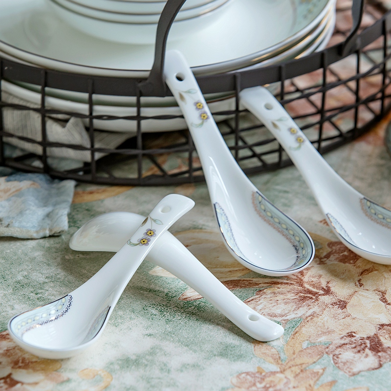 Creative spoon ceramic household ipads porcelain spoon, spoon, European - style Japanese - style tableware small spoon, spoon stirring spoons