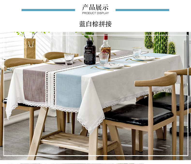 Lưới Bắc Âu in khăn trải bàn bằng vải cotton và vải lanh nhỏ tươi hiện đại tối giản nhà ăn khăn trải bàn văn học bàn cà phê vải - Khăn trải bàn tấm trải bàn ăn