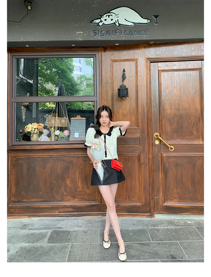 Giày búp bê nữ mũi vuông cổ nông đế bệt mềm, thắt nơ dịu dàng, chất liệu da cừu — Màu trà sữa, hàng có sẵn, Màu trắng sữa, hàng có sẵn, Màu xanh sữa, hàng có sẵn chi tiết 69