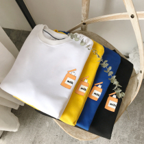 2021 autumn new mens long sleeve t-shirt round neck sweater mens tide autumn printed base shirt autumn clothes