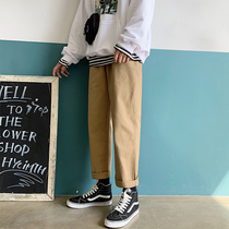 Work Pants Boys Pants Loose Straight Drum Casual Pants Spring Autumn Money Korean version Trend Chauchpins Inn wind Long pants
