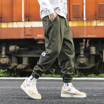 Working Dress Pants Mens Tide Cards Casual Spring New Loose bunches Pants Hip Hop HIP HOP PANTS Pants Wins Fashion