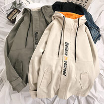 Mens 2021 new Korean casual jacket Japanese fashion brand loose handsome top ins hip-hop tooling jacket