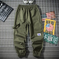 Boomer Bunch Foot Tooling Pants Mens Korean Version Trends 100 Hitch Harun 90% Pants Spring Fall Loose Casual Long Pants