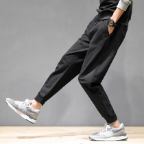 Pants men autumn cotton Korean version of the trend casual pants men Sports loose students close foot Harlan ankle-length pants