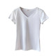 White t-shirt women's short-sleeved modal cotton v-neck 2024 summer slim fit simple and comfortable half-sleeved bottoming shirt top