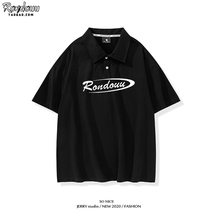 American retro polo shirt short sleeve T-shirt female summer cotton loose Japanese Port Wind Street hip hop fried street shirt