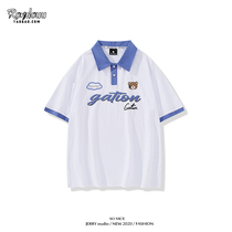 Polo shirt short sleeve T-shirt female summer Japanese retro college style cotton loose student jk uniform top ins tide