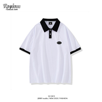 Gangfeng Japanese polo shirt short sleeve T-shirt female summer Korean version of college wind cotton loose student class jacket tide